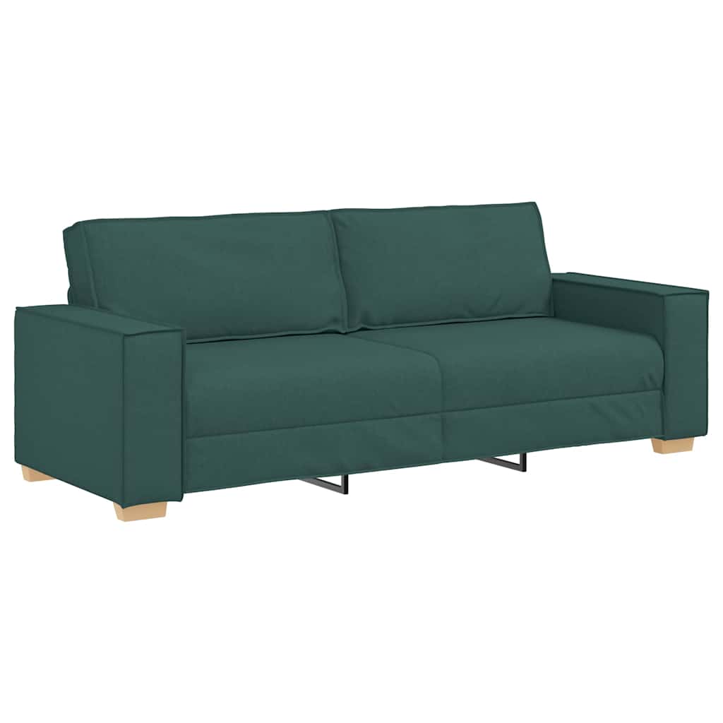 Set di Divani 2 pz con Cuscini Verde scuro in Tessuto | homemem39