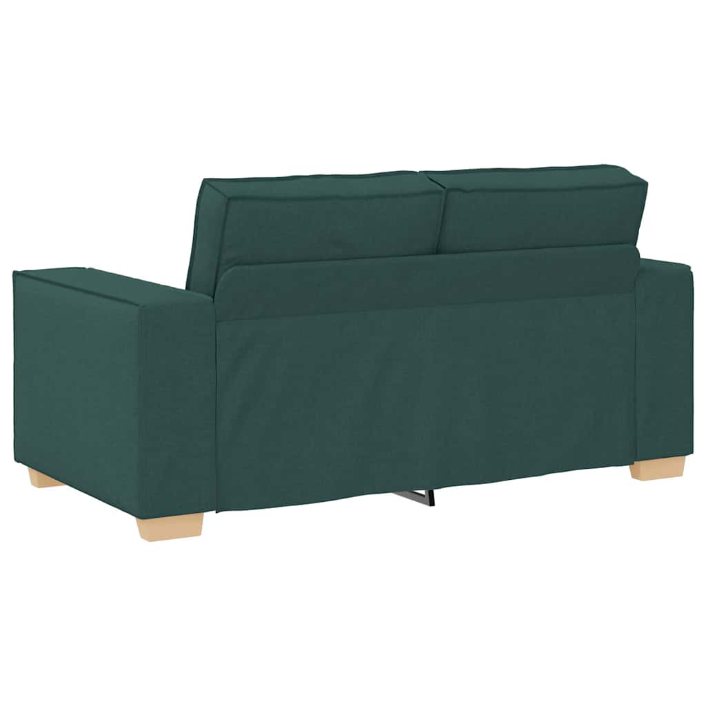 Set di Divani 2 pz con Cuscini Verde scuro in Tessuto | homemem39