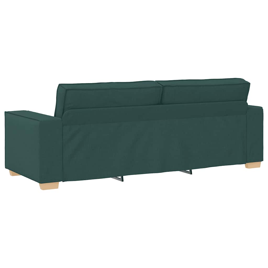 Set di Divani 2 pz con Cuscini Verde scuro in Tessuto | homemem39