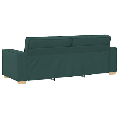 Set di Divani 2 pz con Cuscini Verde scuro in Tessuto | homemem39