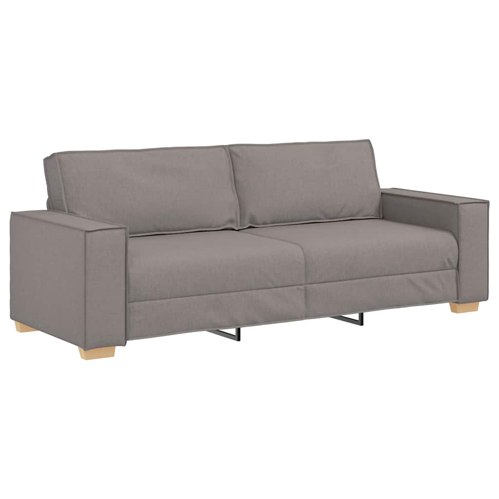 Set di Divani 2 pz con Cuscini Tortora in Tessuto | homemem39