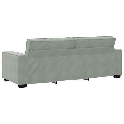 Set di Divani 2 pz con Cuscini Grigio Chiaro in Velluto | homemem39