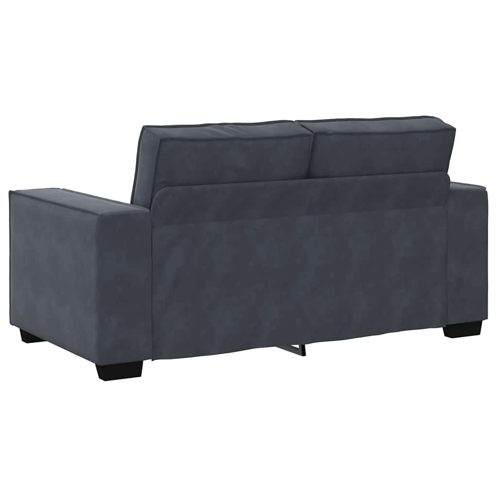 Set di Divani 2 pz con Cuscini Grigio Scuro in Velluto | homemem39