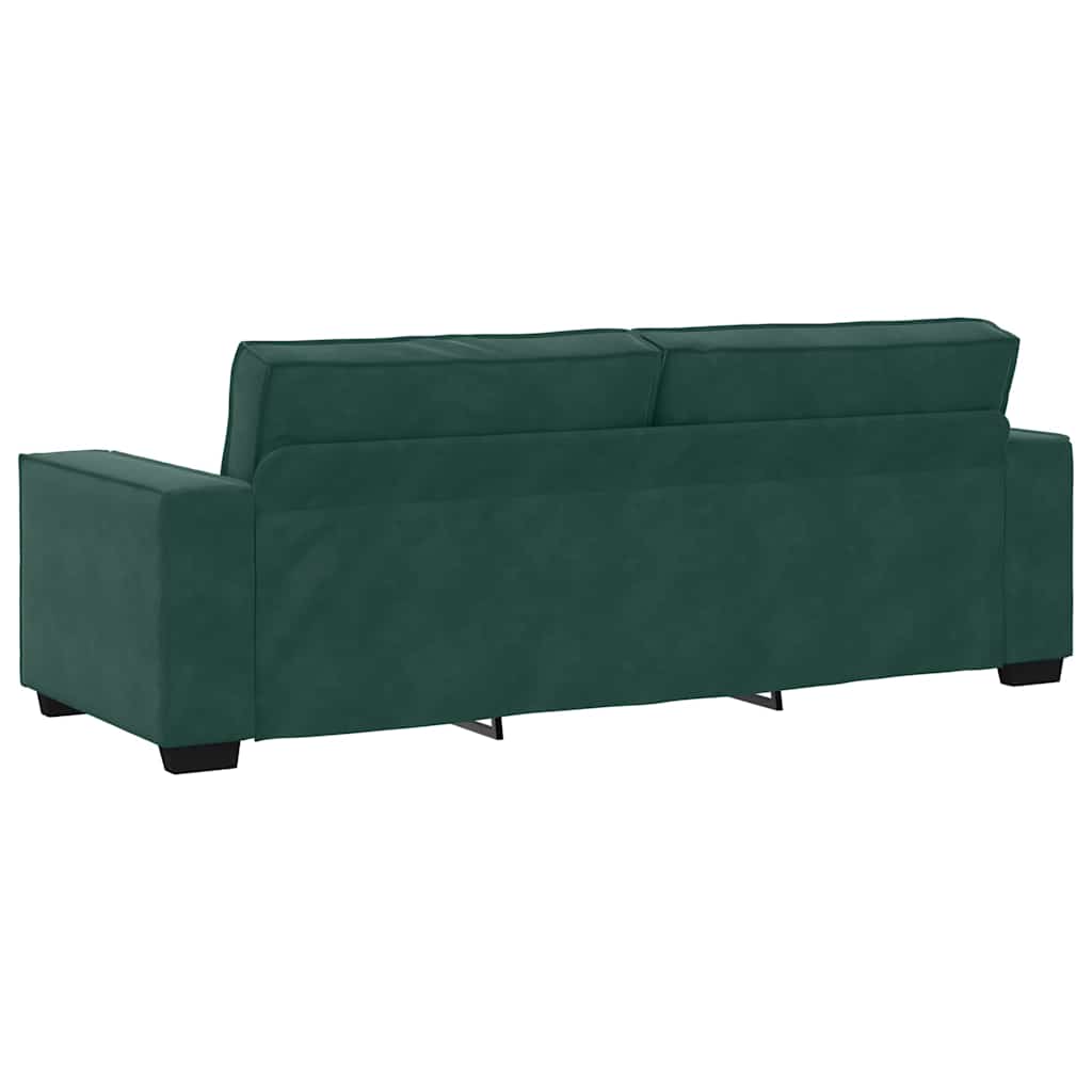 Set di Divani 2 pz con Cuscini Verde scuro in Velluto - homemem39