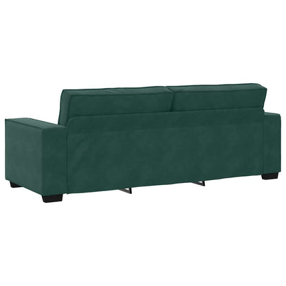 Set di Divani 2 pz con Cuscini Verde scuro in Velluto - homemem39