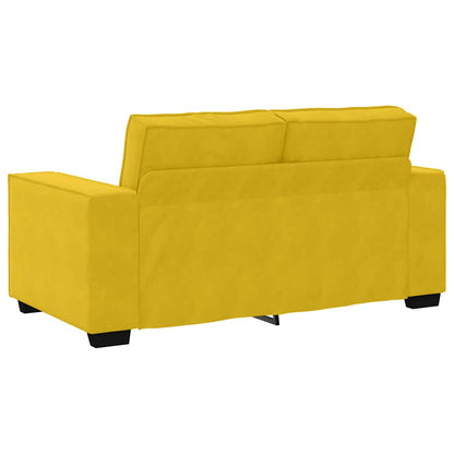 Set di Divani 2 pz con Cuscini giallo in Velluto | homemem39