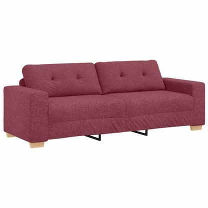 Divano 2 pcs Rosso Vino 221 x 80 x 80 cm Tessuto misto lino | homemem39
