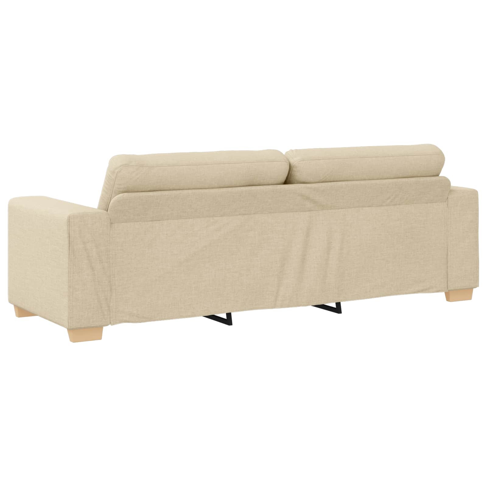 Divano 2 pcs Crema 221 x 80 x 80 cm Tessuto misto lino | homemem39