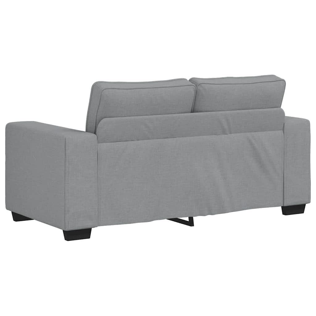 Set di Divani 2 pz con Cuscini Grigio Chiaro in Tessuto - homemem39