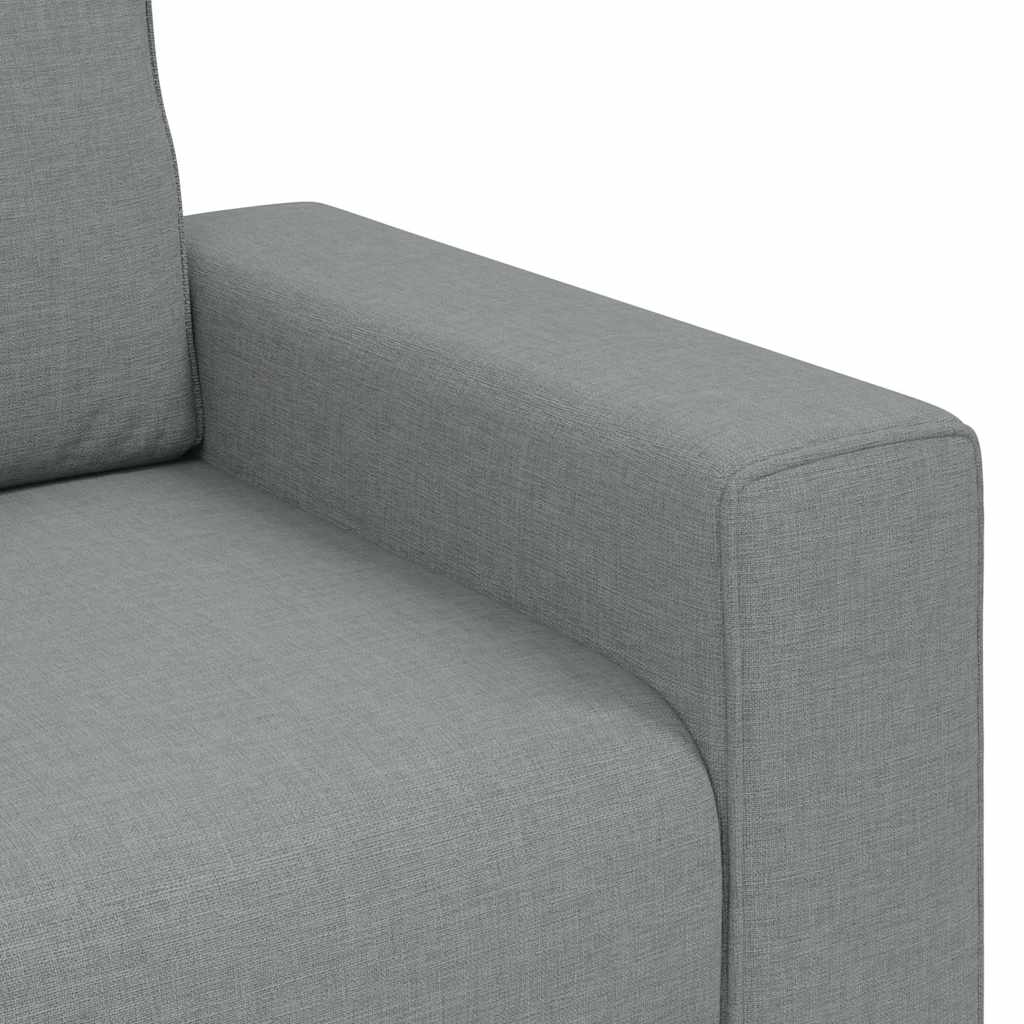Set di Divani 2 pz con Cuscini Grigio Chiaro in Tessuto | homemem39