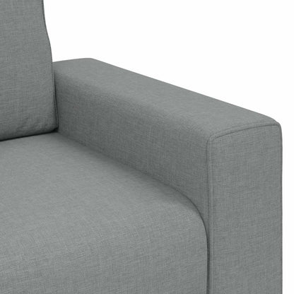 Set di Divani 2 pz con Cuscini Grigio Chiaro in Tessuto | homemem39