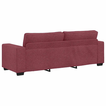 Set di Divani 2 pz con Cuscini Rosso Vino in Tessuto | homemem39