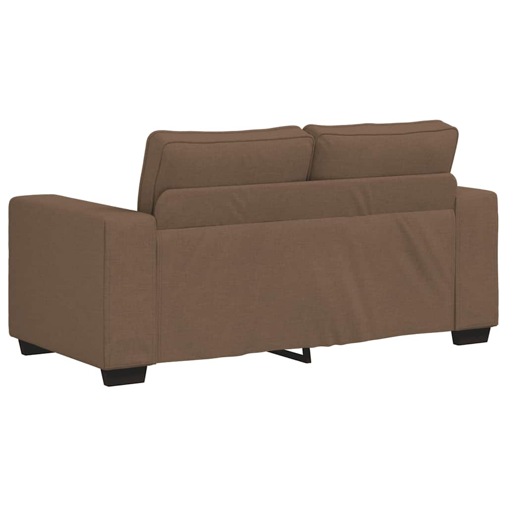 Set di Divani 2 pz con Cuscini Marrone in Tessuto | homemem39