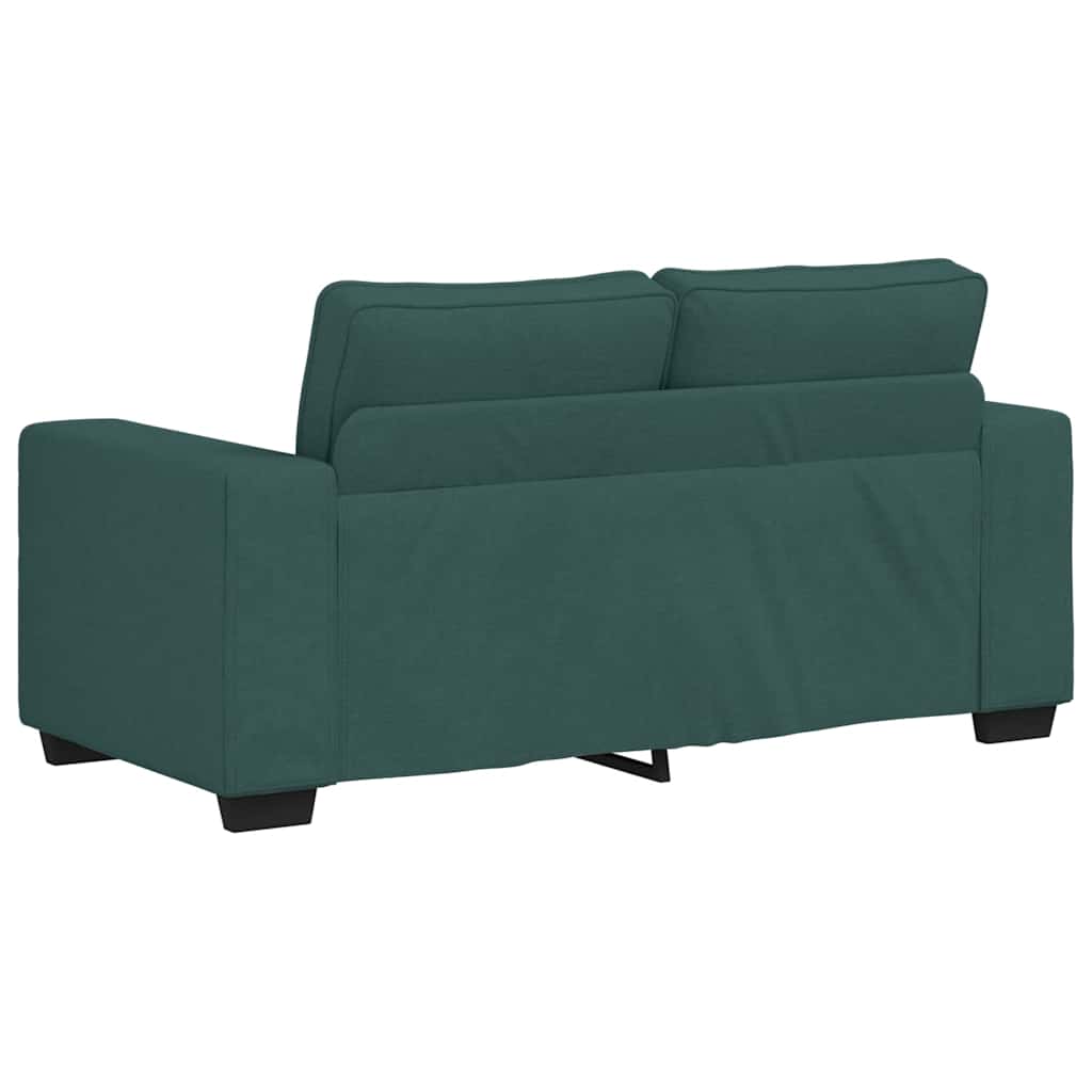 Set di Divani 2 pz con Cuscini Verde scuro in Tessuto | homemem39