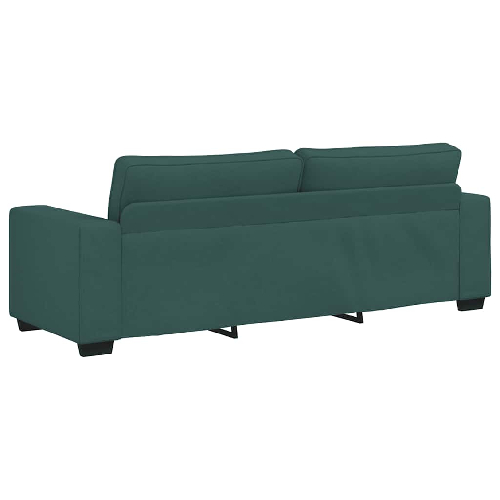 Set di Divani 2 pz con Cuscini Verde scuro in Tessuto | homemem39