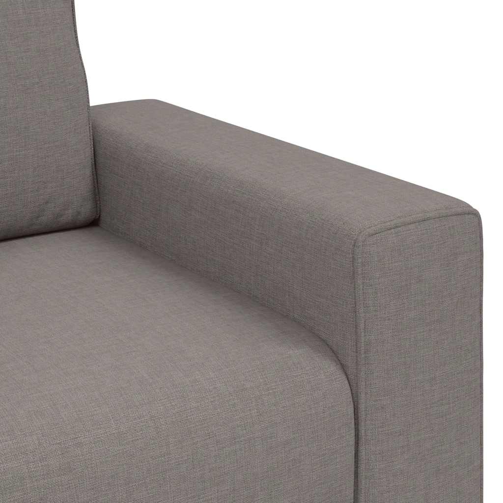 Set di Divani 2 pz con Cuscini Tortora in Tessuto | homemem39