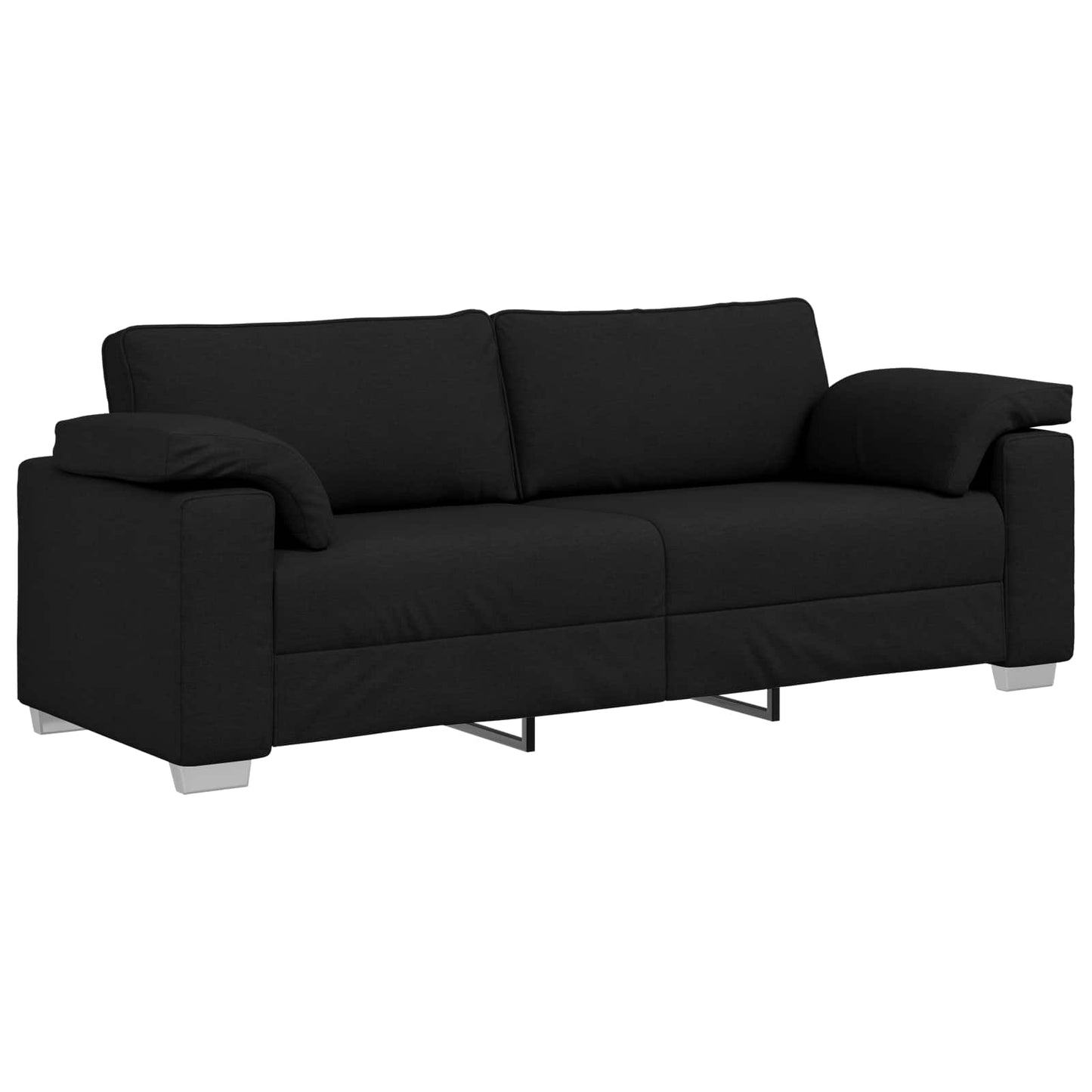 Divano 2 pcs Nero 219 x 80 x 82 cm Tessuto