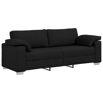 Divano 2 pcs Nero 219 x 80 x 82 cm Tessuto