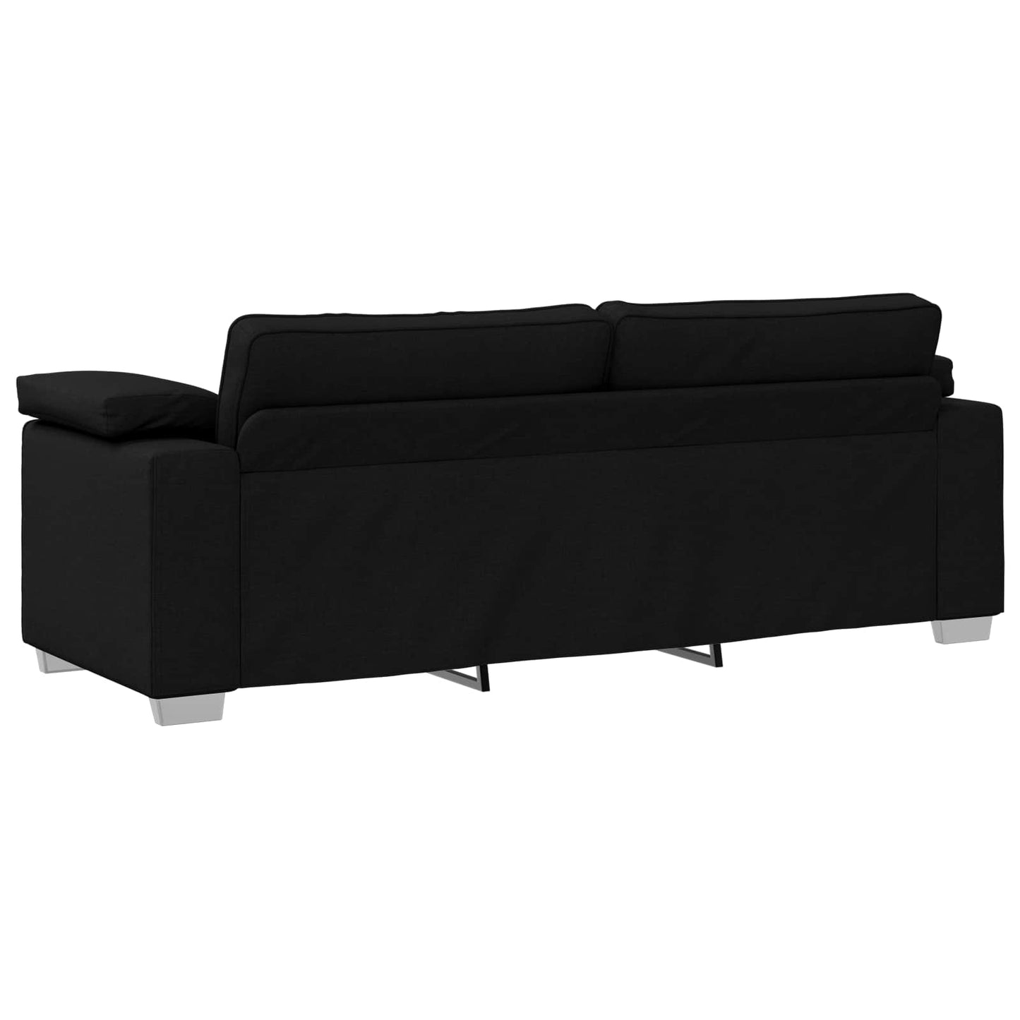 Divano 2 pcs Nero 219 x 80 x 82 cm Tessuto