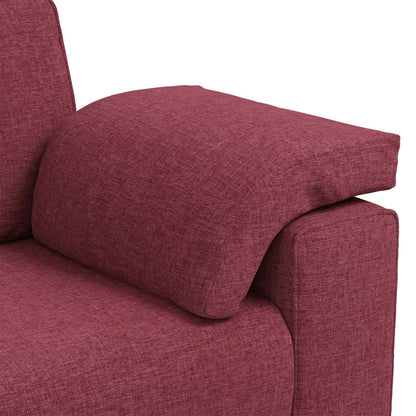 Divano 2 pcs Rosso Vino 219 x 80 x 82 cm Tessuto