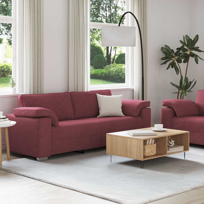 Divano 2 pcs Rosso Vino 219 x 80 x 82 cm Tessuto