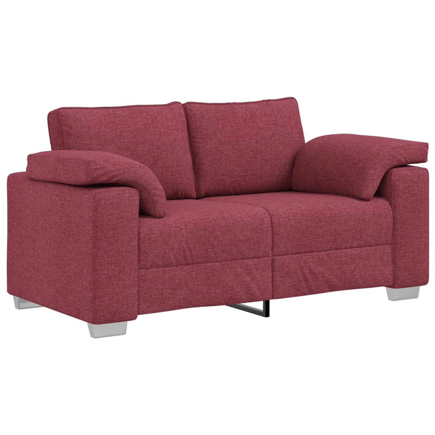 Divano 2 pcs Rosso Vino 219 x 80 x 82 cm Tessuto