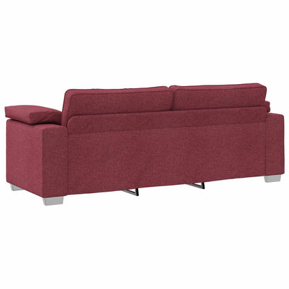 Divano 2 pcs Rosso Vino 219 x 80 x 82 cm Tessuto