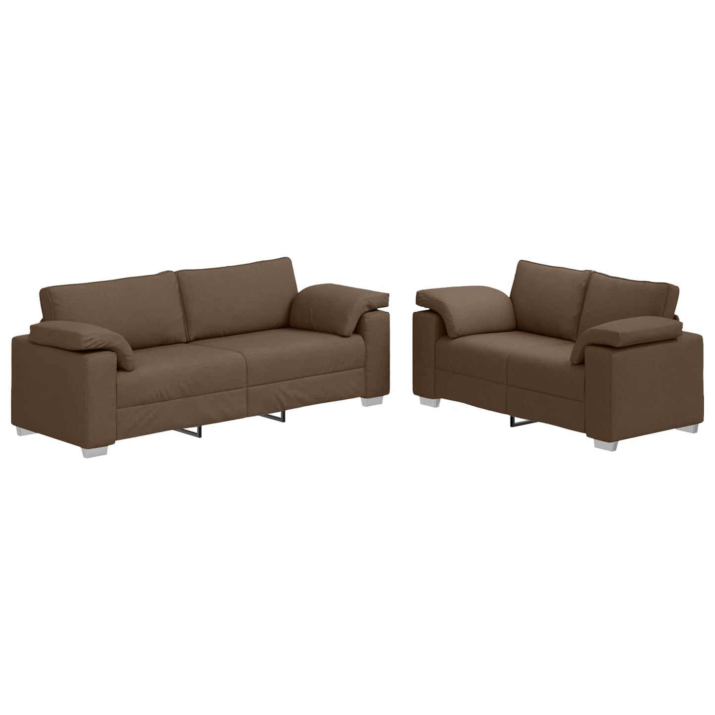 Divano 2 pcs Marrone 219 x 80 x 82 cm Tessuto | homemem39