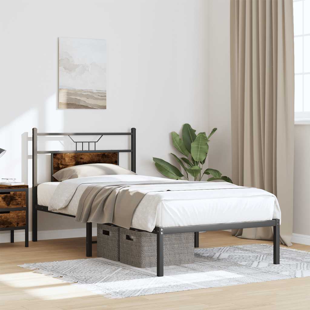 Giroletto senza Materasso Rovere Fumo 75x190 cm in Truciolato