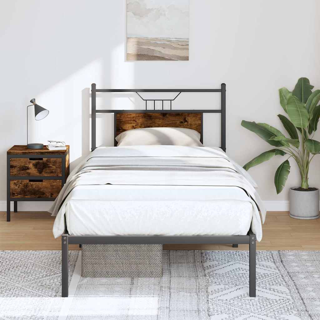 Giroletto senza Materasso Rovere Fumo 75x190 cm in Truciolato
