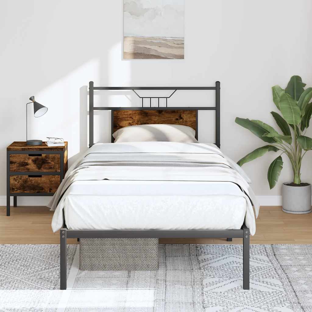 Giroletto senza Materasso Rovere Fumo 80x200 cm in Truciolato