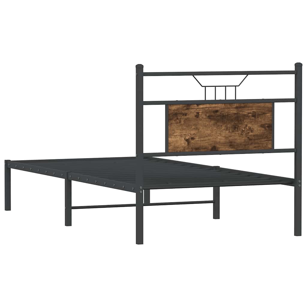 Giroletto senza Materasso Rovere Fumo 90x190 cm in Truciolato