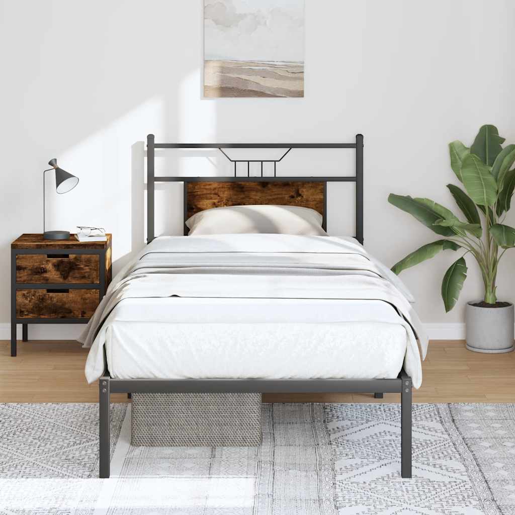 Giroletto senza Materasso Rovere Fumo 90x190 cm in Truciolato | homemem39