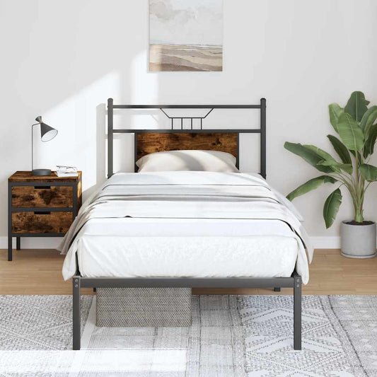 Giroletto senza Materasso Rovere Fumo 90x190 cm in Truciolato | homemem39