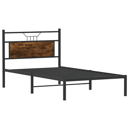 Giroletto senza Materasso Rovere Fumo 100x190 cm in Truciolato