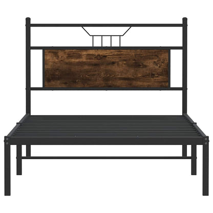 Giroletto senza Materasso Rovere Fumo 100x190 cm in Truciolato