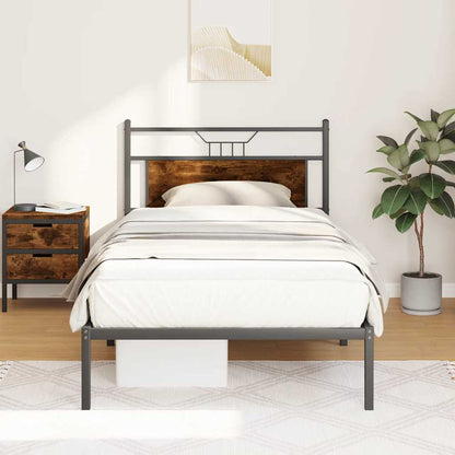 Giroletto senza Materasso Rovere Fumo 100x190 cm in Truciolato