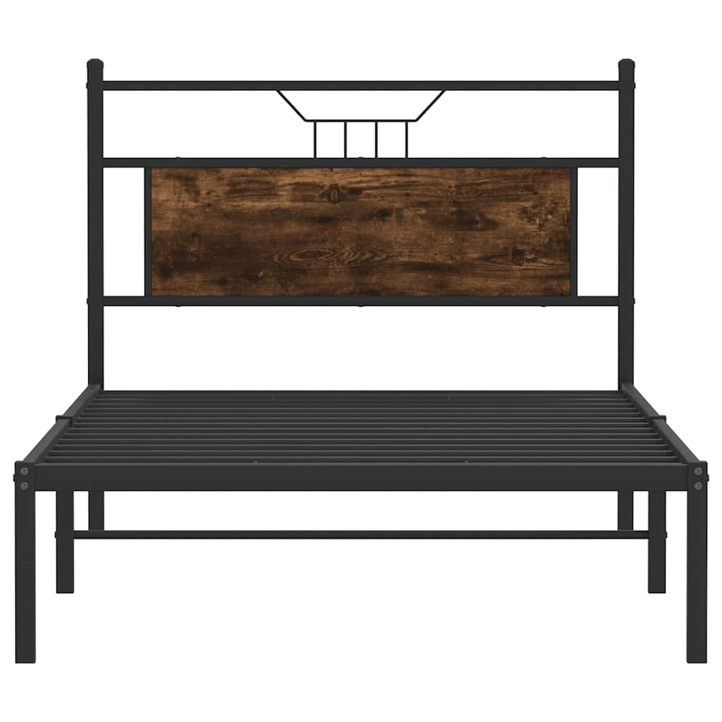 Giroletto senza Materasso Rovere Fumo 100x200 cm in Truciolato