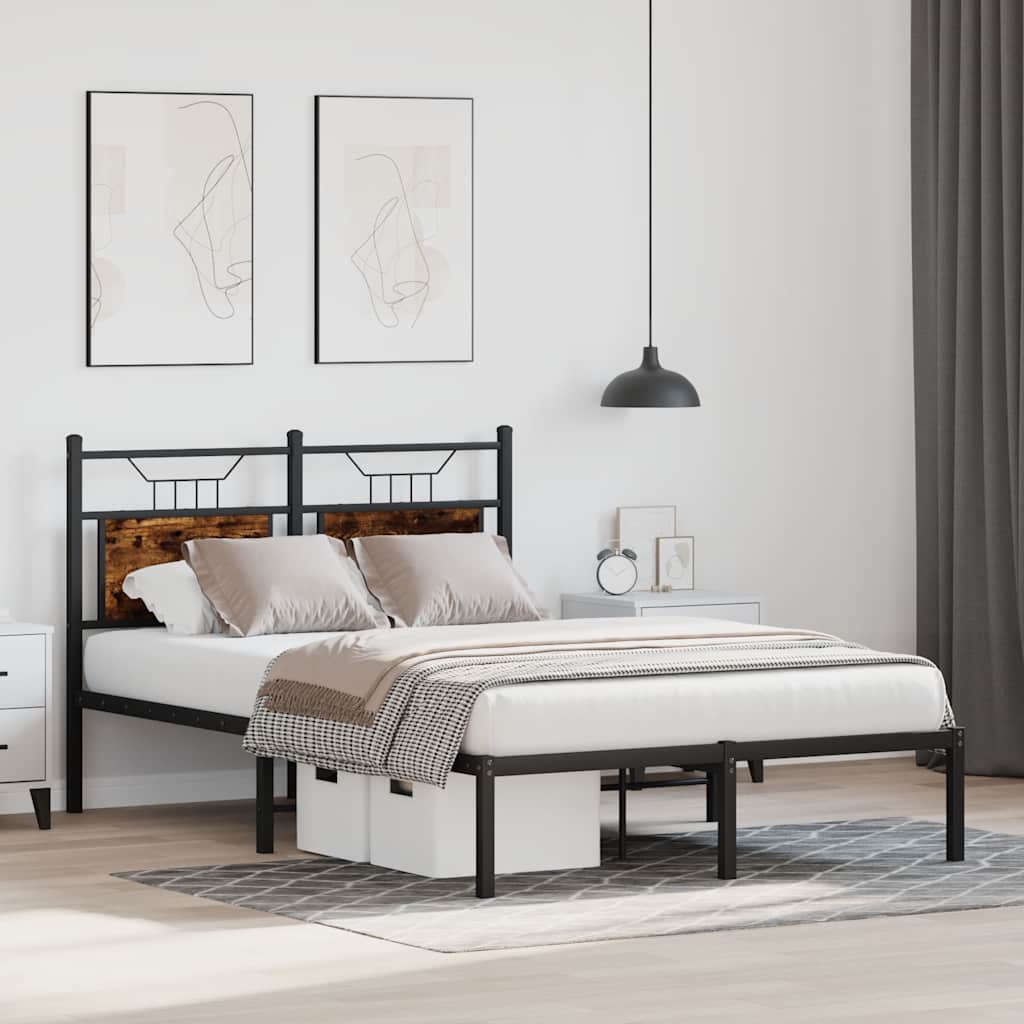Giroletto senza Materasso Rovere Fumo 120x200 cm in Truciolato