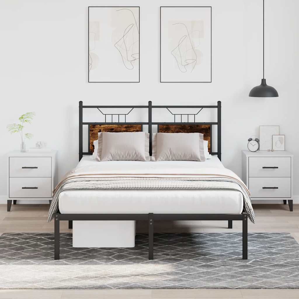 Giroletto senza Materasso Rovere Fumo 120x200 cm in Truciolato
