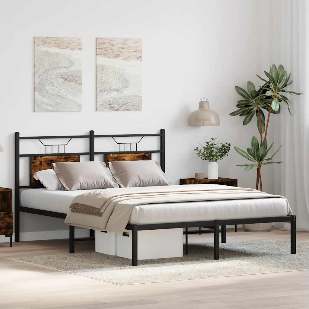Giroletto senza Materasso Rovere Fumo 140x190 cm in Truciolato