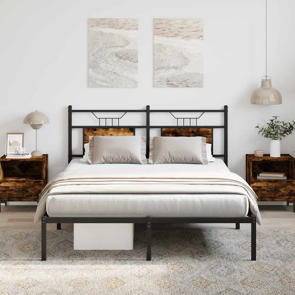 Giroletto senza Materasso Rovere Fumo 140x200 cm in Truciolato