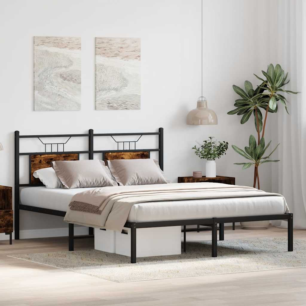 Giroletto senza Materasso Rovere Fumo 150x200 cm in Truciolato