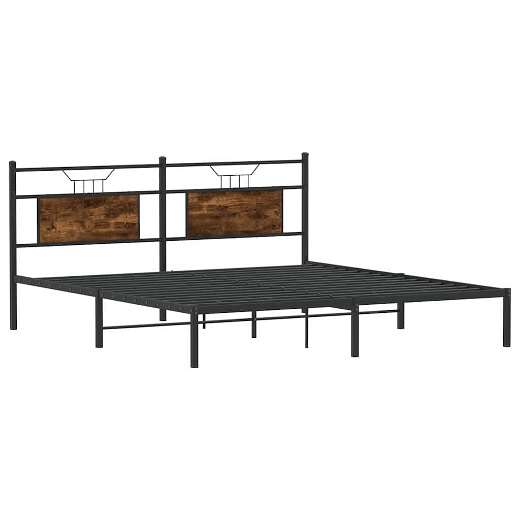 Giroletto senza Materasso Rovere Fumo 160x200 cm in Truciolato