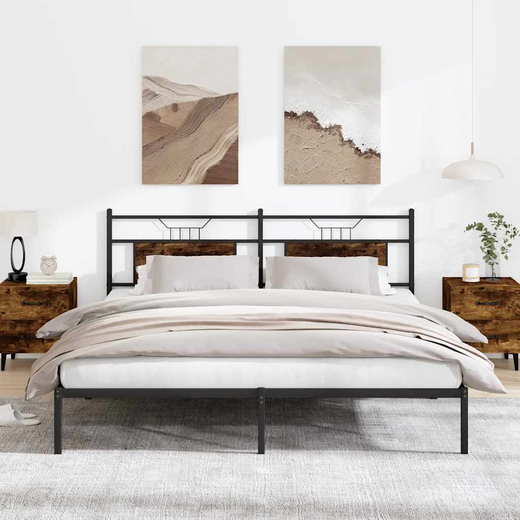 Giroletto senza Materasso Rovere Fumo 160x200 cm in Truciolato