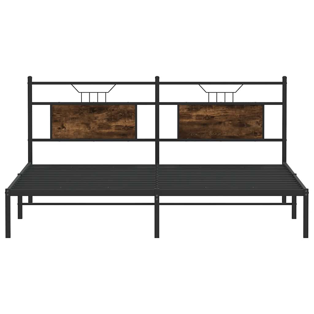 Giroletto senza Materasso Rovere Fumo 183x203 cm in Truciolato
