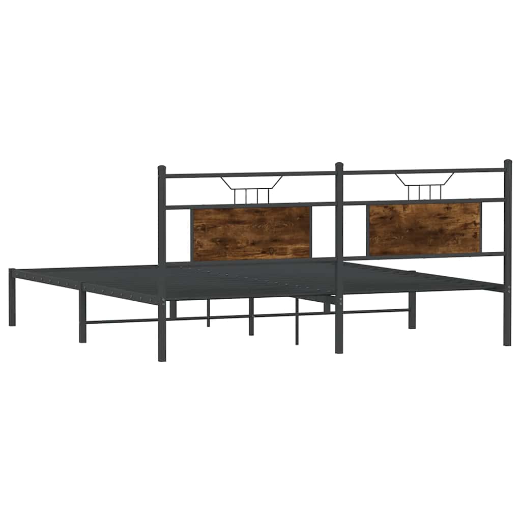 Giroletto senza Materasso Rovere Fumo 183x203 cm in Truciolato