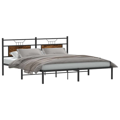 Giroletto senza Materasso Rovere Fumo 183x213 cm in Truciolato