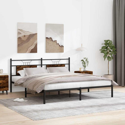 Giroletto senza Materasso Rovere Fumo 183x213 cm in Truciolato | homemem39