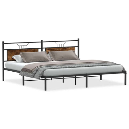 Giroletto senza Materasso Rovere Fumo 193x203 cm in Truciolato